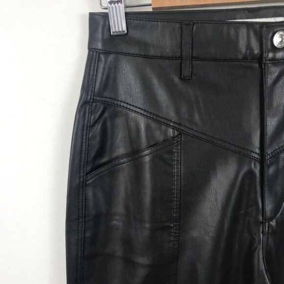 NWOT Zara 80's Corsy Faux Leather Pants Size 2 - Picture 7 of 12